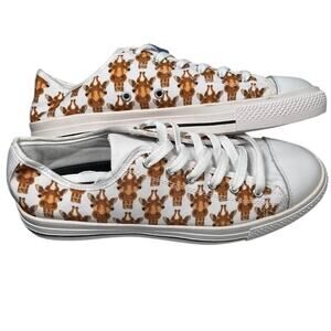 Custom Threads Women's Aquila Canvas Low Top Giraffe Shoes Size 11